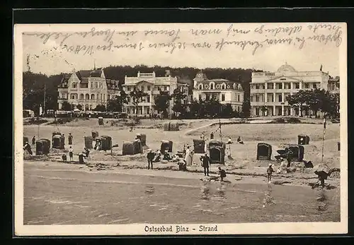 AK Binz, Strand vom Wasser aus
