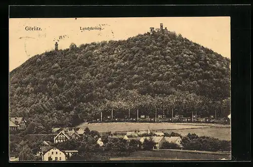 AK Görlitz, Blick zur Landskrone