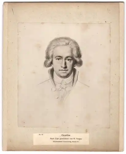 Fotografie Werckmeisters Kunstverlag, Portrait Goethe nach H. Varges