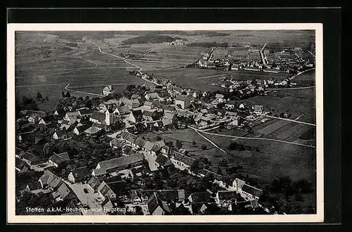 AK Stetten a. k. M., Ortschaft als Fliegeraufnahme