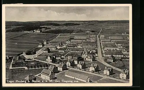 AK Heuberg b. Stetten a. k. M., Fliegeraufnahme des Ortes