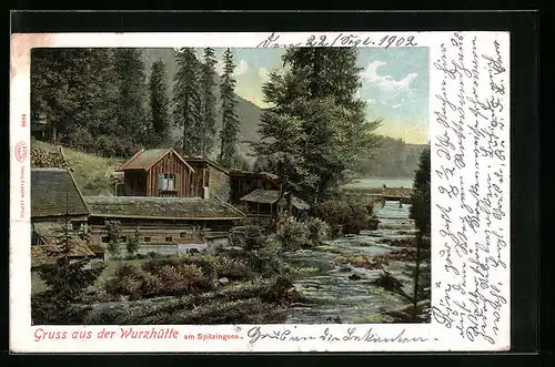 AK Schliersee, Wurzhütte am Spitzingsee