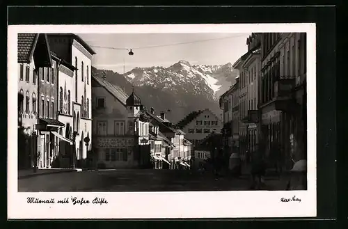 AK Murnau, Hohe Kiste, Ortspartie, Gasthof Angerbrau