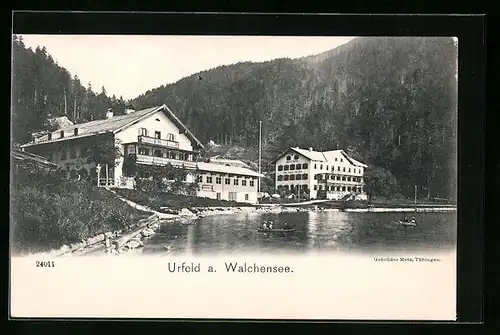 AK Urfeld a. Walchensee, Hotel am Wasser