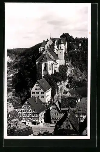 AK Haigerloch, Ortsansicht mit Schloss aus der Vogelschau