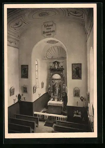 AK Ruhpolding /Obb., Schlosskapelle innen