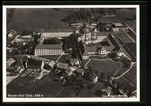 AK Ettal, Kloster vom Flugzeug aus