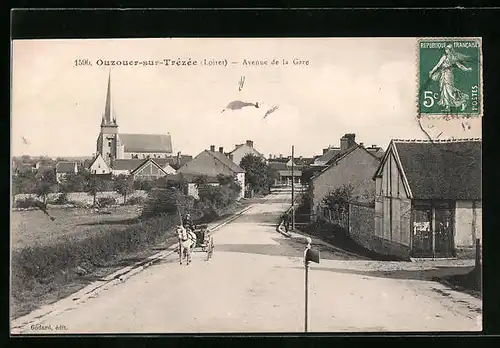 AK Ouzouer-sur-Trezée, Avenue de la Gare