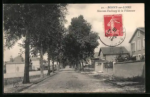 AK Bonny-sur-Loire, Nouveau Faubourg de la Villeneuve