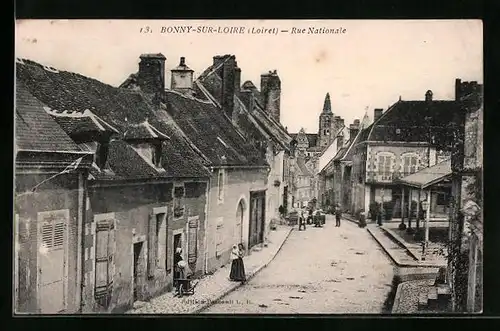 AK Bonny-sur-Loire, Rue Nationale