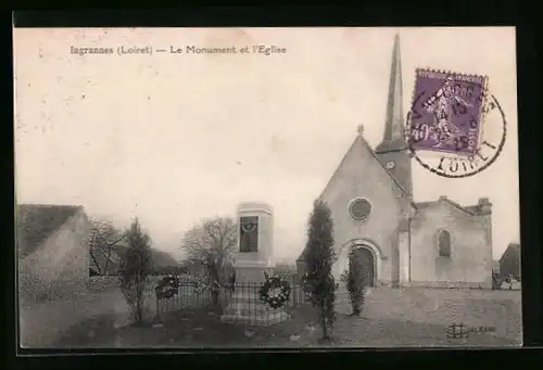 AK Ingrannes, Le Monument et l`Eglise