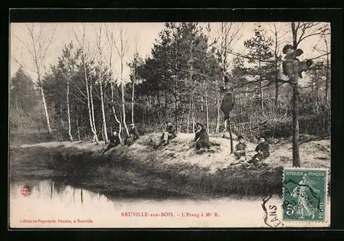 AK Neuville-aux-Bois, L`Etang a Mr R.