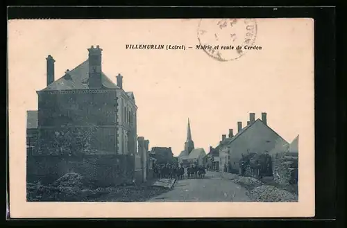 AK Villemurlin, Mairie et route de Cerdon