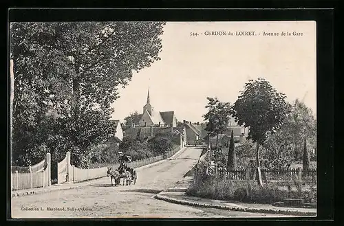 AK Cerdon-du-Loiret, Avenue de la Gare