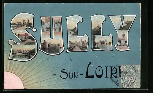 AK Sully-sur-Loire, Vue d`Ensemble, L`Eglise, ...