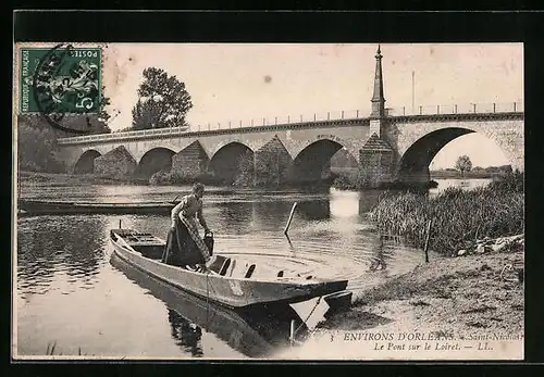 AK Saint-Nicolas, Le Pont sur le Loiret
