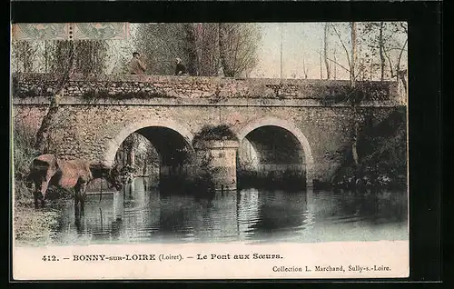 AK Bonny-sur-Loire, Le Pont aux Soeurs