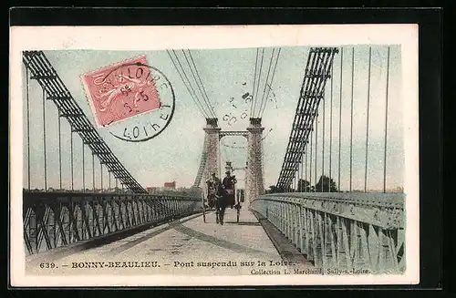 AK Bonny-Beaulieu, Pont suspendu sur la Loire