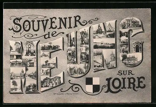 AK Meung-sur-Loire, Souvenir de Meung-sur-Loire