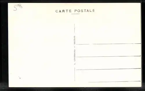 AK Neuville-aux-Bois, D`Après un dessin à la plume, de Hilaire Loiseau, artiste né dans ce Village