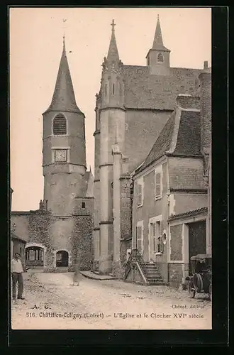 AK Chatillon-Coligny, L`Eglise et le Clocher XVIe siecle