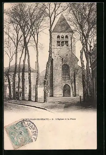AK Saint-Jean-de-Braye, L`Eglise et la Place