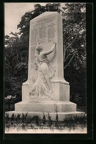 AK Puiseaux, Monument aux Morts de Puiseaux pour la France (1914-1918)
