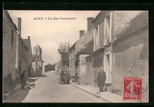 AK Auxy, La Rue Principale