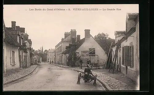 AK Vitry-aux-Loges, La Grande Rue