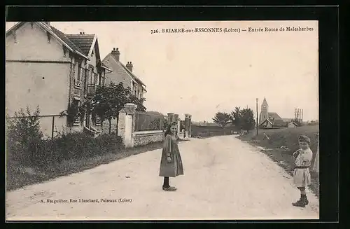 AK Briarre-sur-Essonnes, Entree Route de Malesherbes