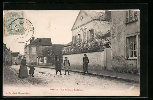 AK Boesse, La Mairie et les Ecoles