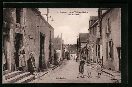 AK Ouzouer-sur-Trézée, Rue Chaude