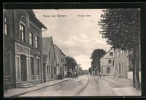 AK Ütersen, Strassenpartie am grossen Sand