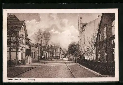AK Edel-Schulau, Strassenpartie am Rollberg
