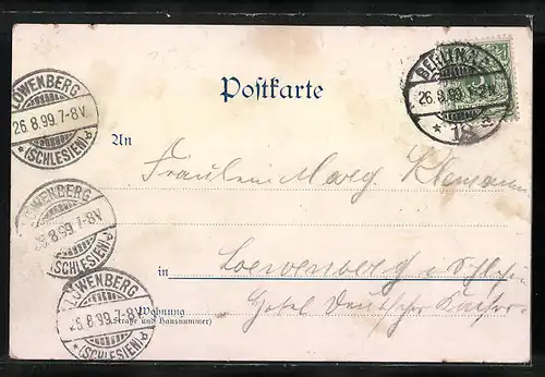 Lithographie Berlin-Treptow, Park Restaurant von Wilh. jacob
