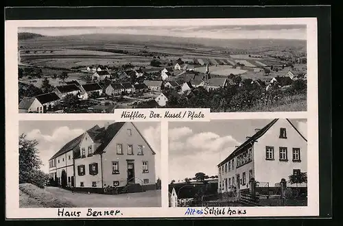 AK Hüffler, /Pfalz, Haus Benner, Altes Schulhaus, Gesamtansicht