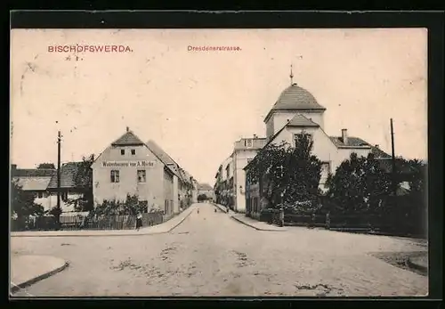 AK Bischofswerda, Wagenbauerei von A. Mücke in der Dresdenerstrasse