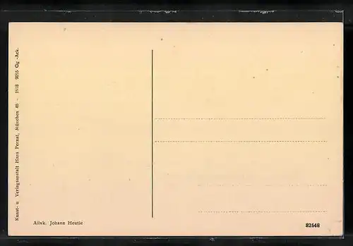 Künstler-AK Maria Steinbach, Handlung von Joh. Heutle, Teilansicht mit Kirche