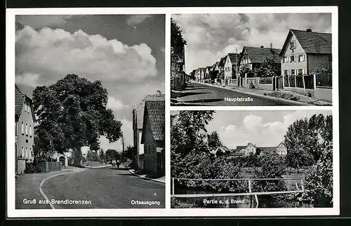 AK Brendlorenzen, Ortsausgang, Hauptstrasse, Partie a. d. Brend