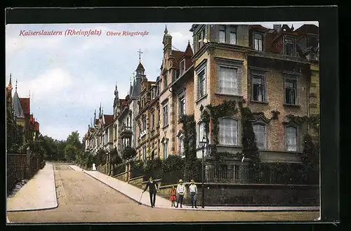 AK Kaiserslautern /Rheinpfalz, Obere Ringstrasse mit Passanten