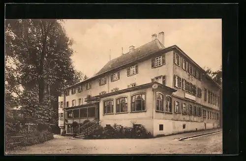 AK Bad Ditzenbach, Strassenpartie mit Gebäudeansicht