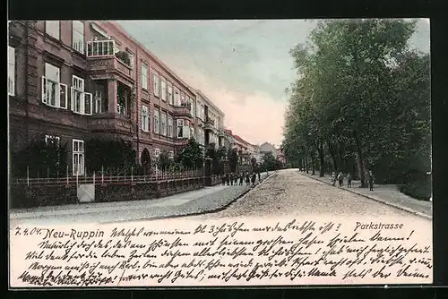 AK Neuruppin, Spielende Kinder in der Parkstrasse