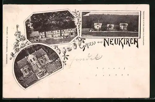 AK Neukirch, Villenkolonie, Georgenbad, Mühle