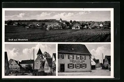 AK Rinderfeld, Gasthaus zum Adler, Totalansicht