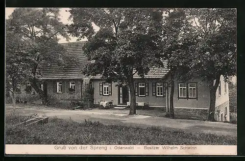 AK Spreng /Odenwald, Gasthaus von Wilhelm Schwinn