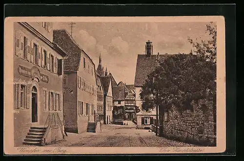 AK Wimpfen am Berg, Partie der oberen Hauptstrasse