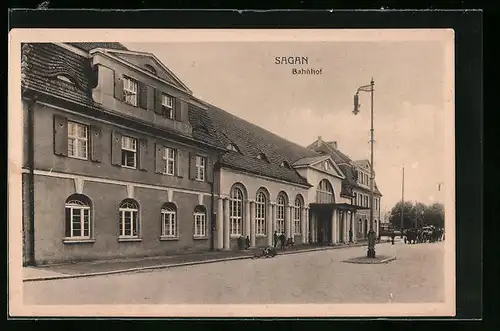 AK Sagan, Hauptgebäude vom Bahnhof