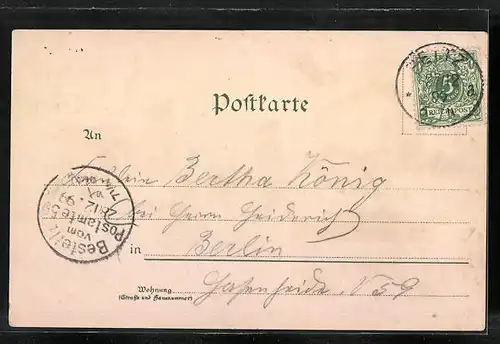 Lithographie Peitz, Gasthaus Zum deutschen Haus, Rathaus, Festungsturm
