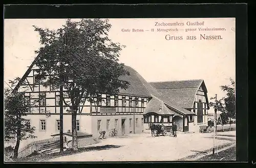 AK Nassen, Gasthaus Zschommler
