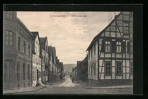 AK Volkmarsen, Sicht in die Wittmarstrasse